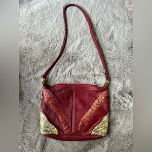 Vintage Cherry California Red Leather Purse